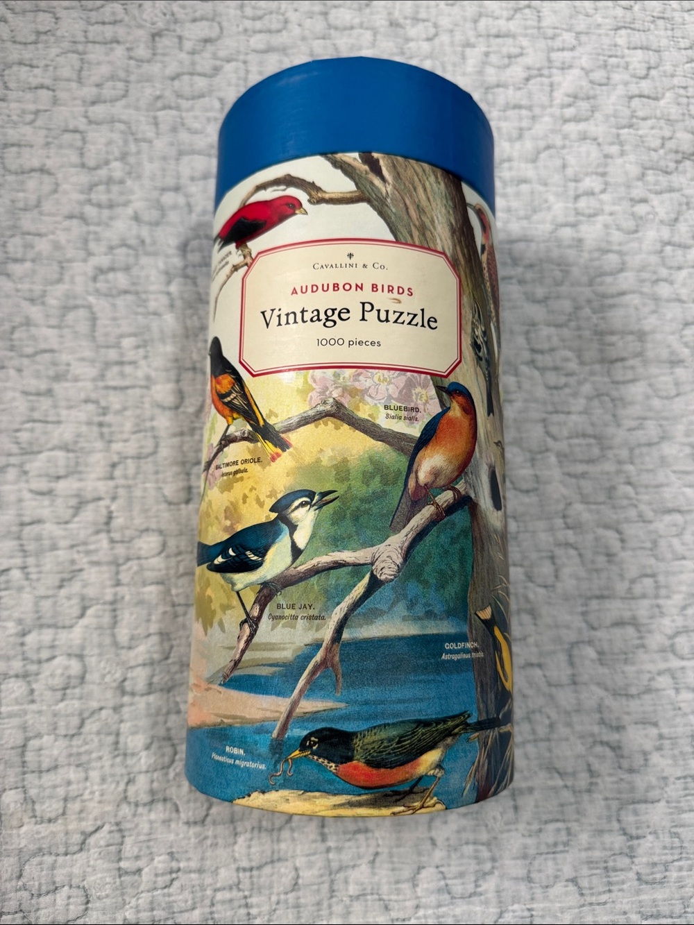 Blue Vintage Audubon Birds 1000-Piece Puzzle